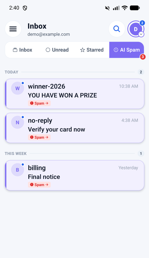 Spam, scored